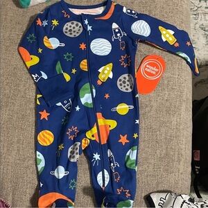 Wonder Nation Blue Rocket and Planet Kids Footie